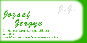 jozsef gergye business card